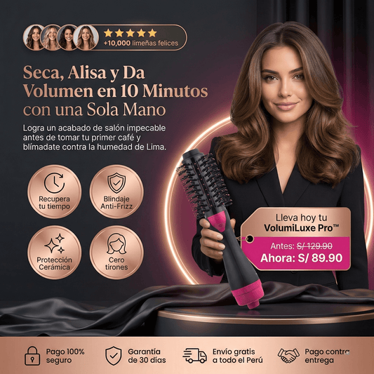 VolumiLuxe Pro - Cepillo Secador 3 en 1
